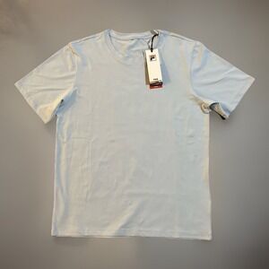 NEW FILA Tennis Men Medium Volley Core Tee Light Blue Athletic Performance Shirt